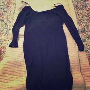 Form fitting black dress